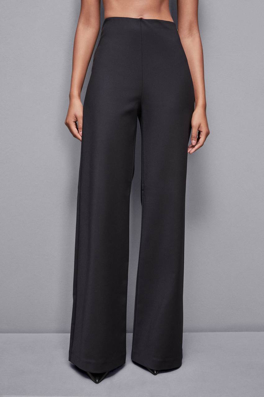 High-waisted palazzo pants