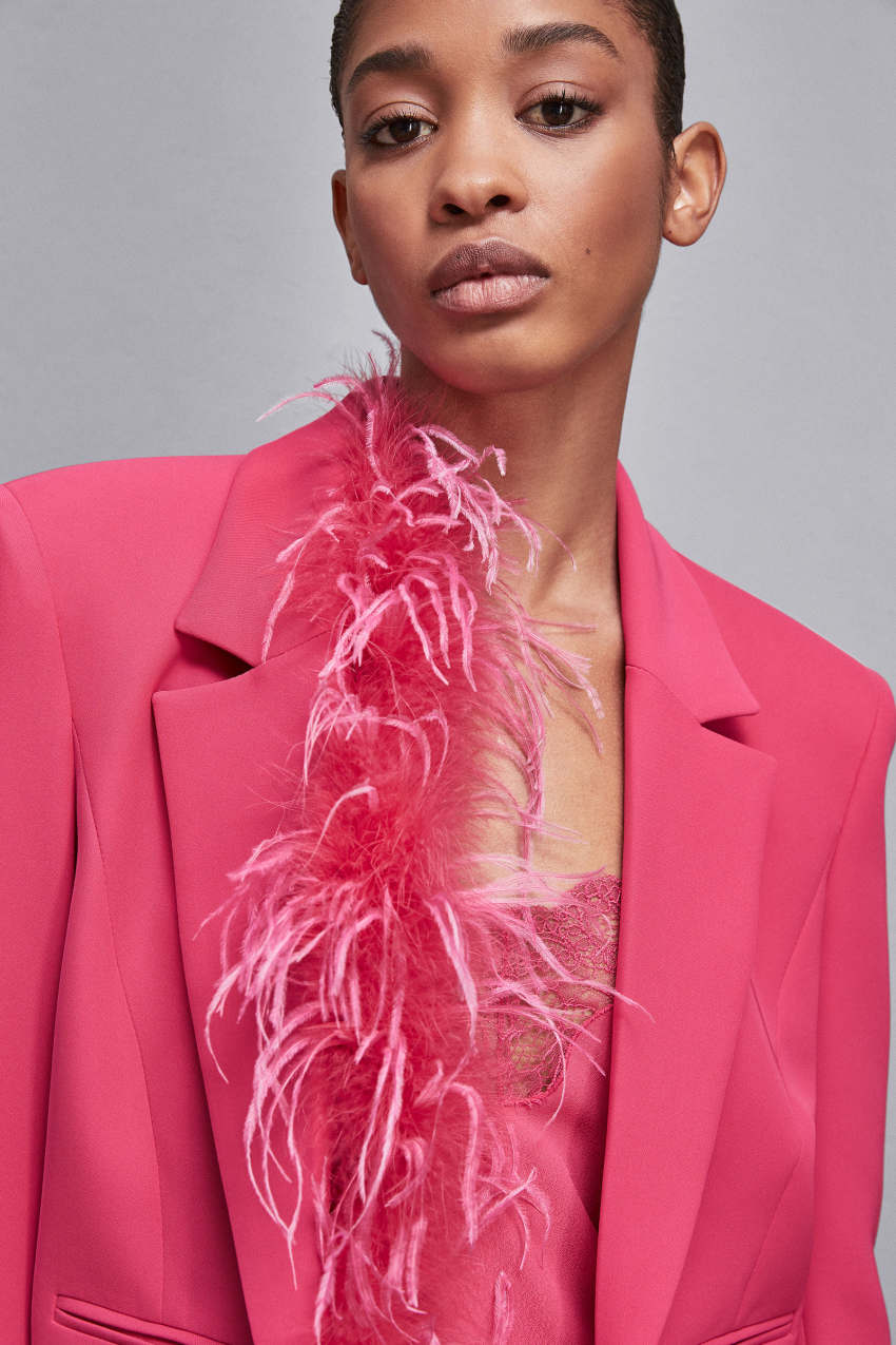 Veste avec plume sale