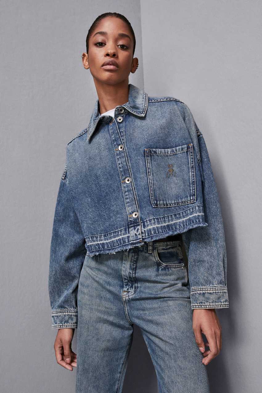 Camicia maniche lunghe in jeans blu Azzurro Patrizia Pepe
