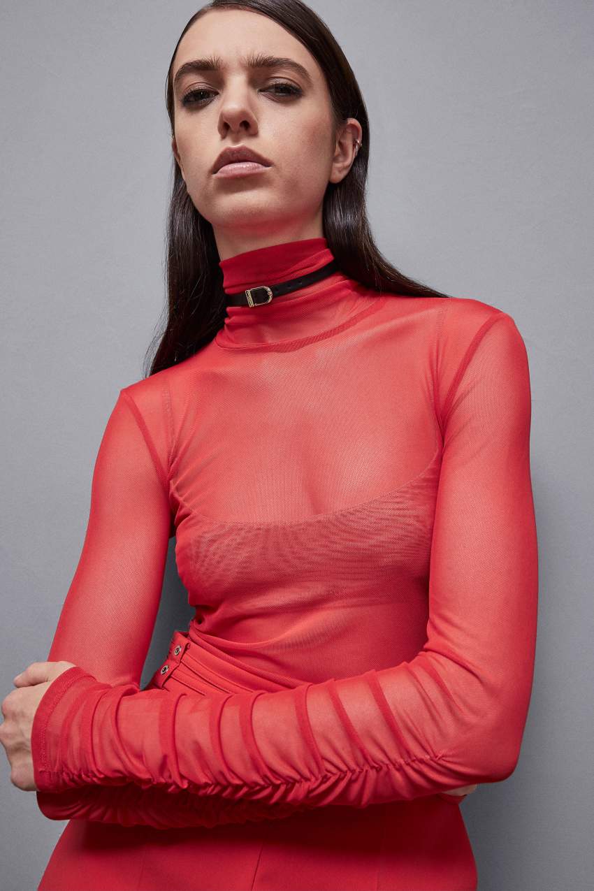 Slim fit turtleneck shirt outlet