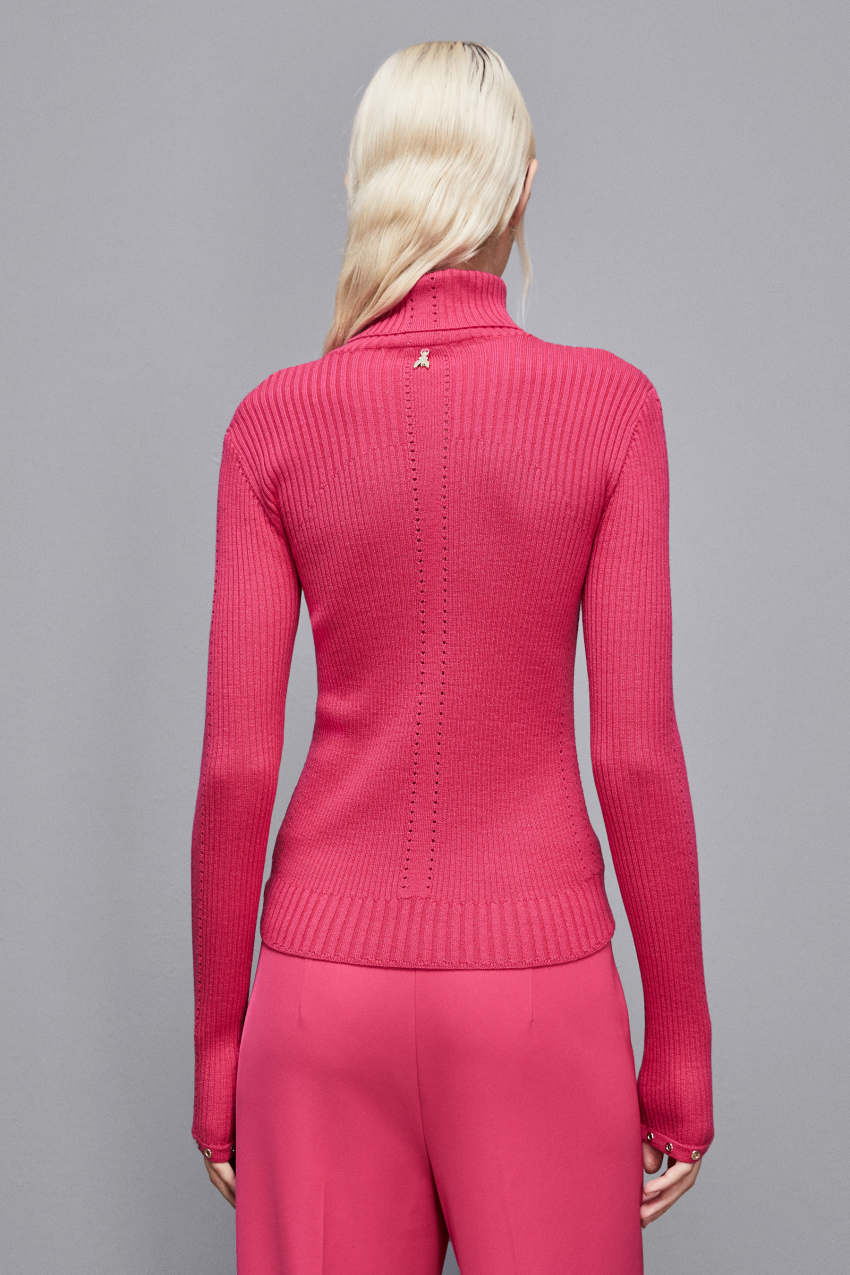 Essential wool turtleneck sweater Pink Patrizia Pepe