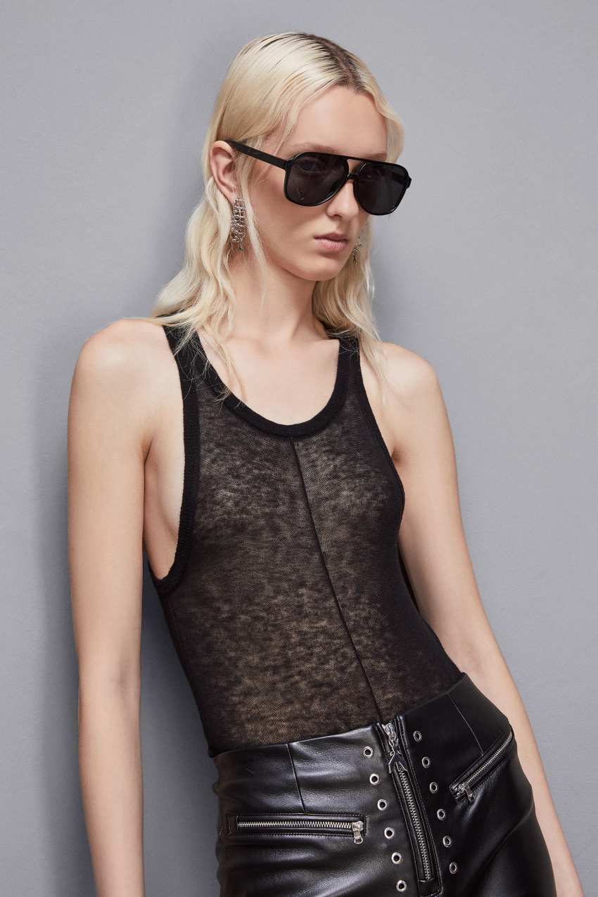 Top senza maniche in lana Essential