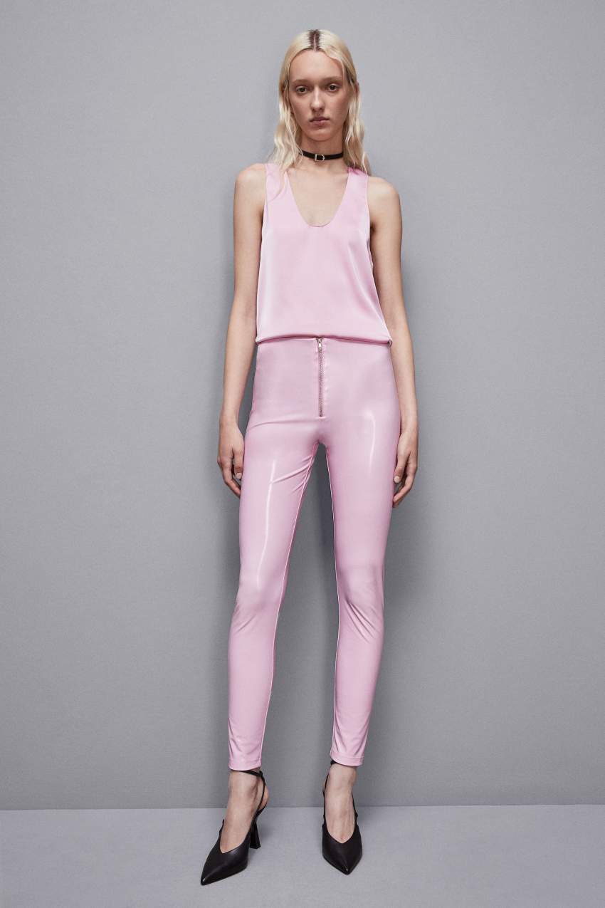 Pantaloni ecopelle patrizia pepe top
