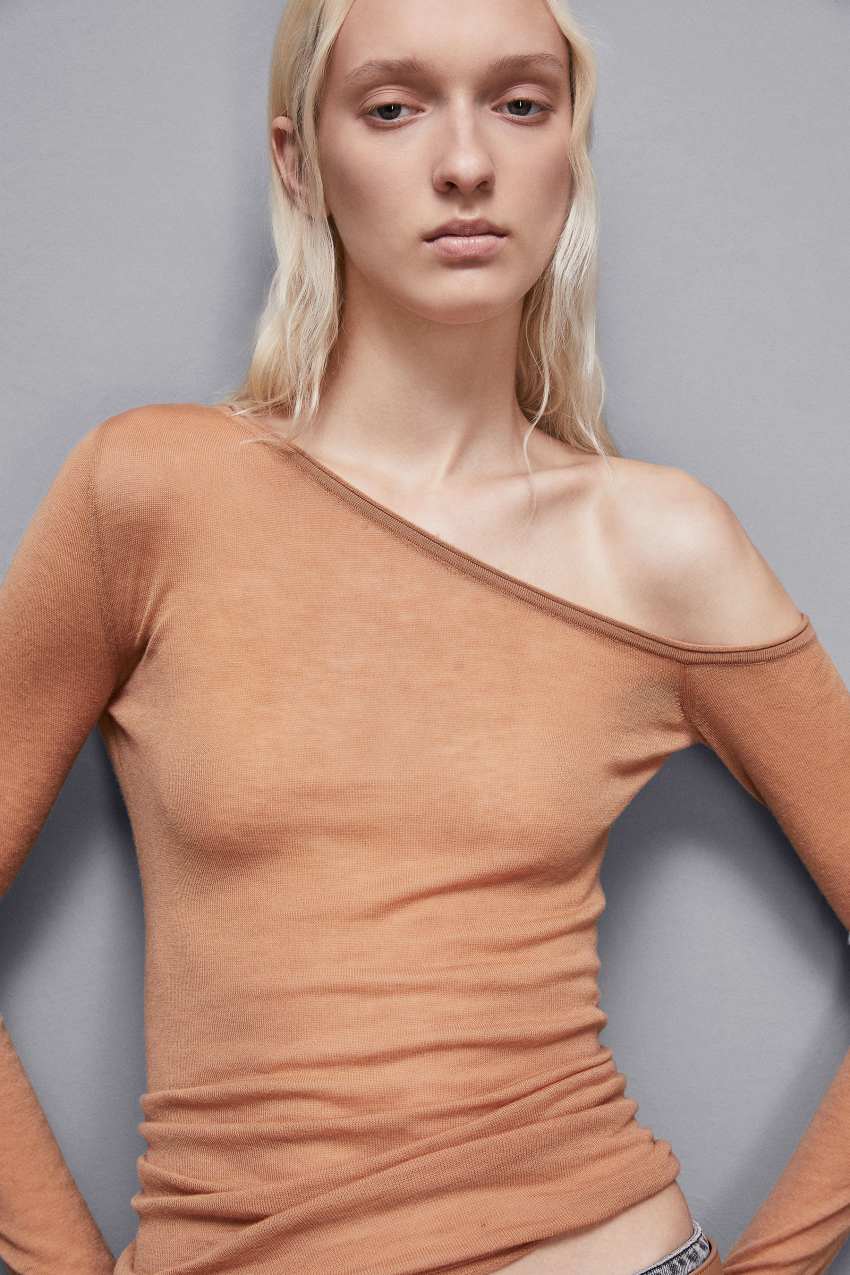 Maglia in lana maniche lunghe Marrone Patrizia Pepe
