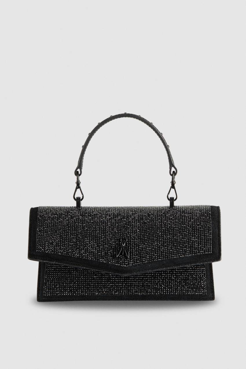Fly Bamby shoulder bag with rhinestones Black Patrizia Pepe
