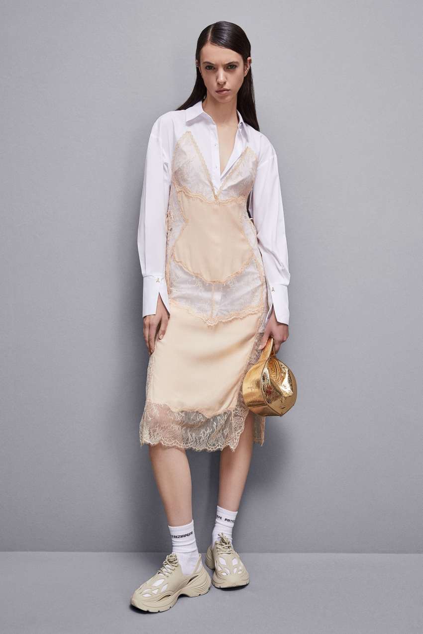 Borsa a mano Bangle Bag in pelle Oro Patrizia Pepe
