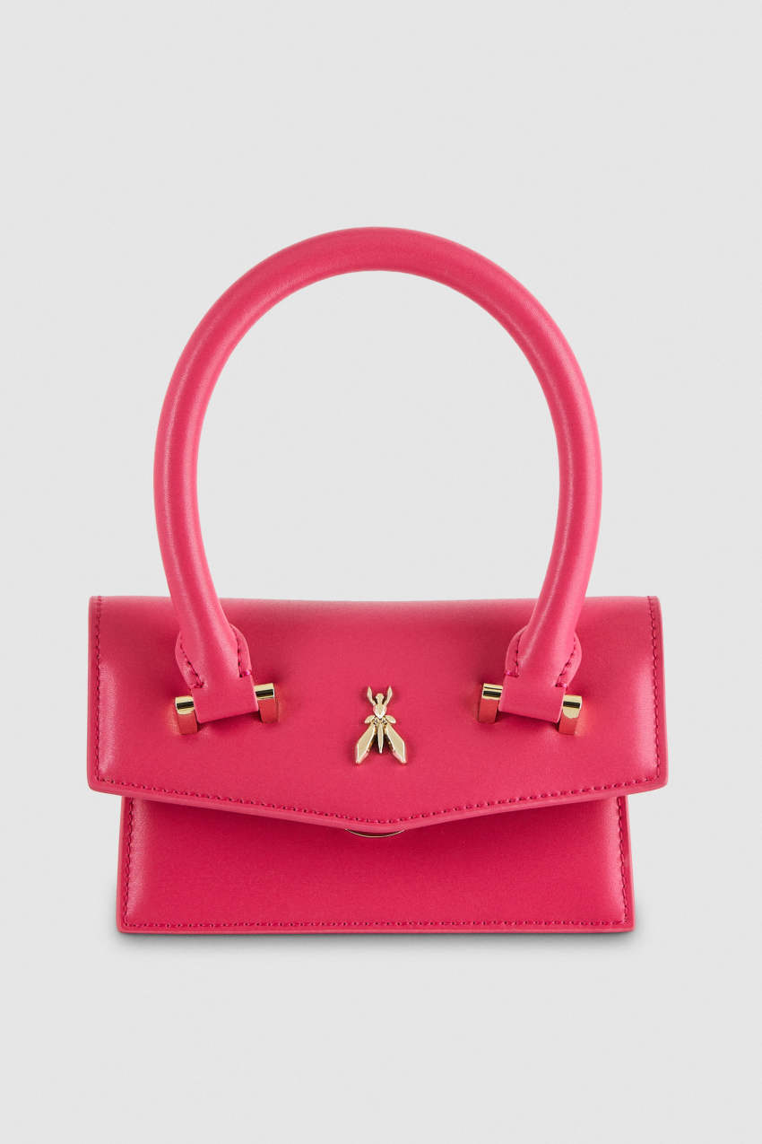 Fly Bamby leather mini shoulder bag Pink Patrizia Pepe