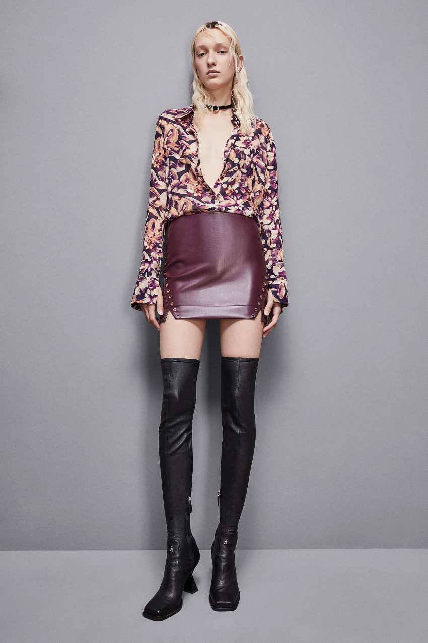 Bodycon skirt with zipper shop