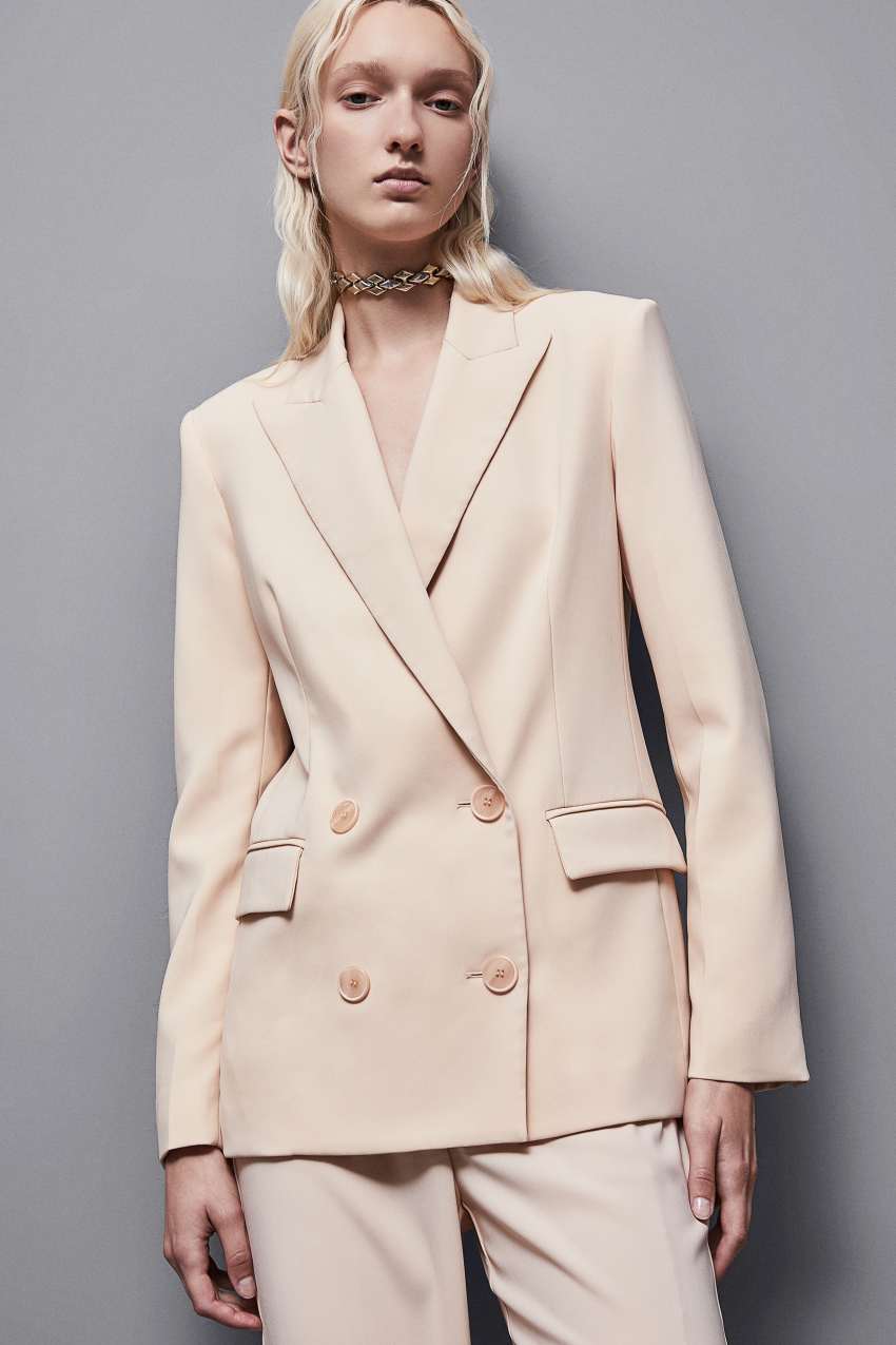 Double breasted blazers top