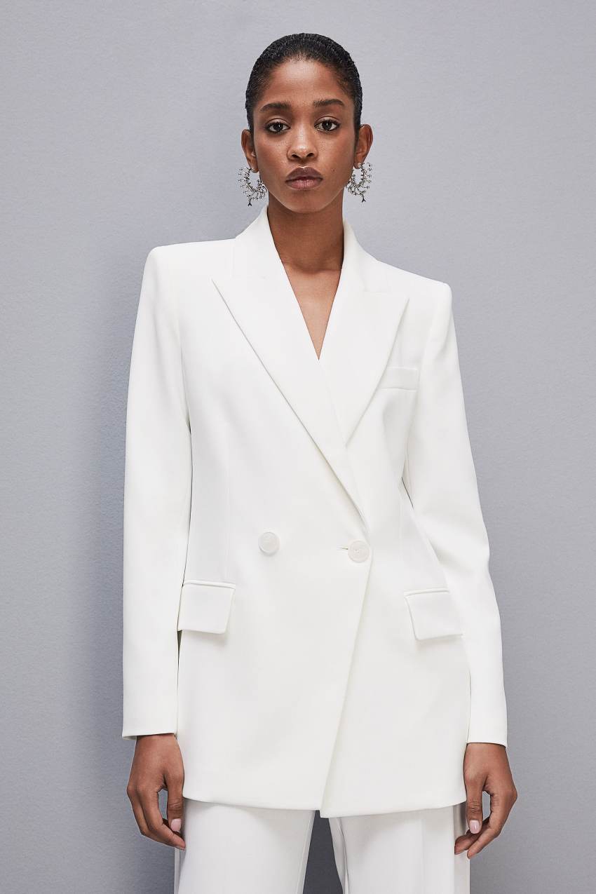Chaqueta cruzada de hombre Blanco Patrizia Pepe