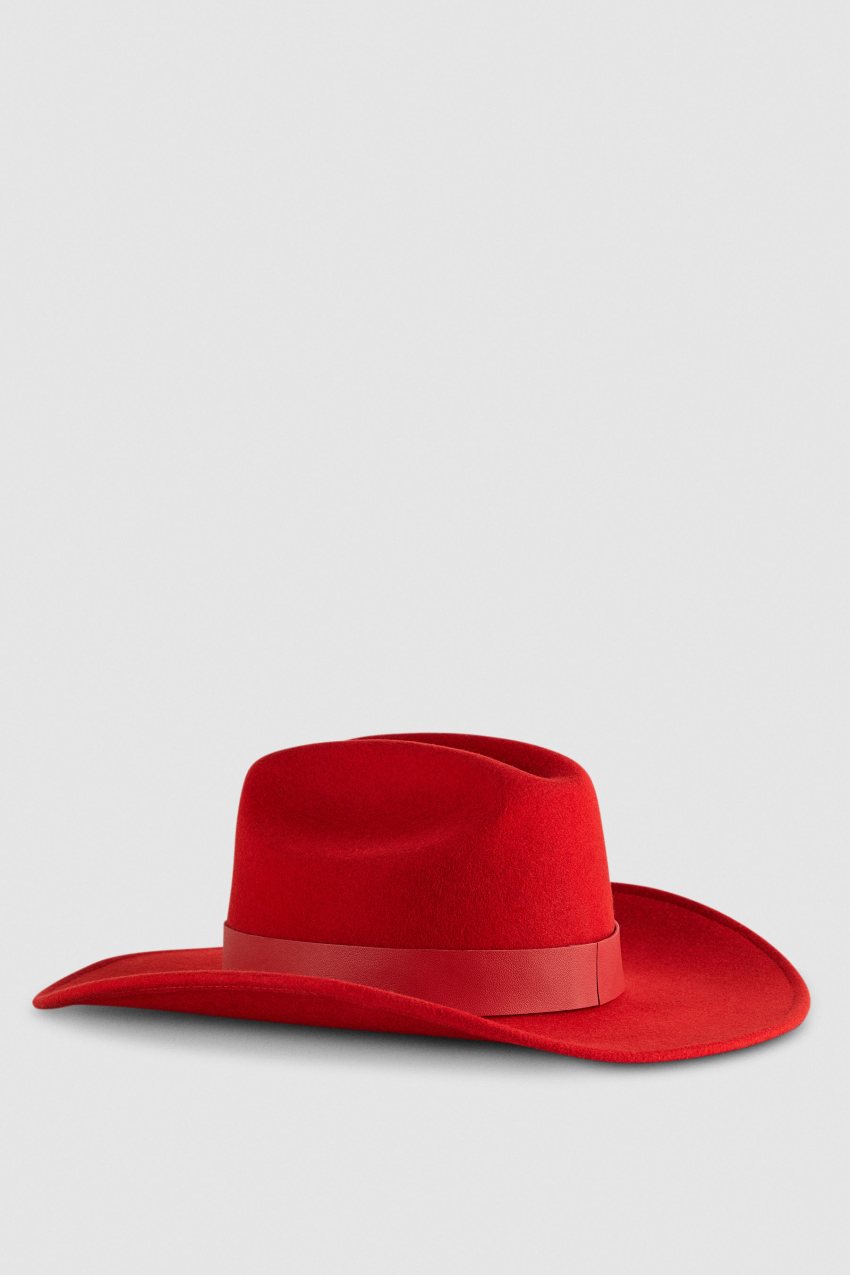 Womens red cowboy hat on sale