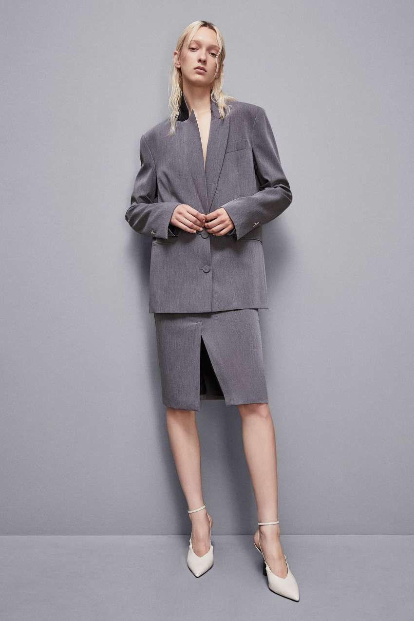 Gonna con spacchi in viscosa Essential