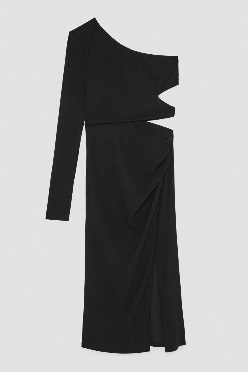 One shoulder midi dress
