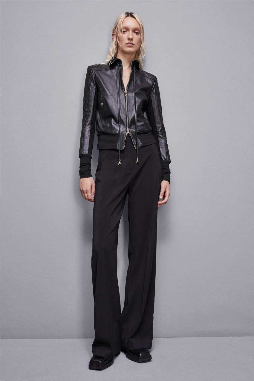 Blouson leather jacket