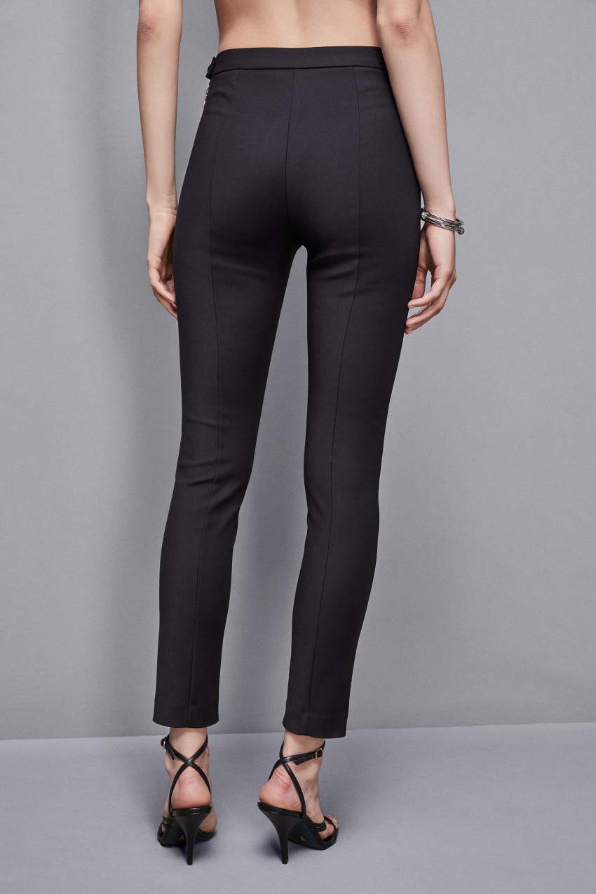 Pantalon slim noir best sale