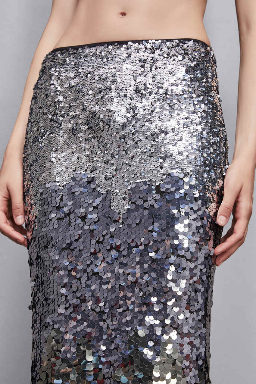 Gonna in tulle con paillettes