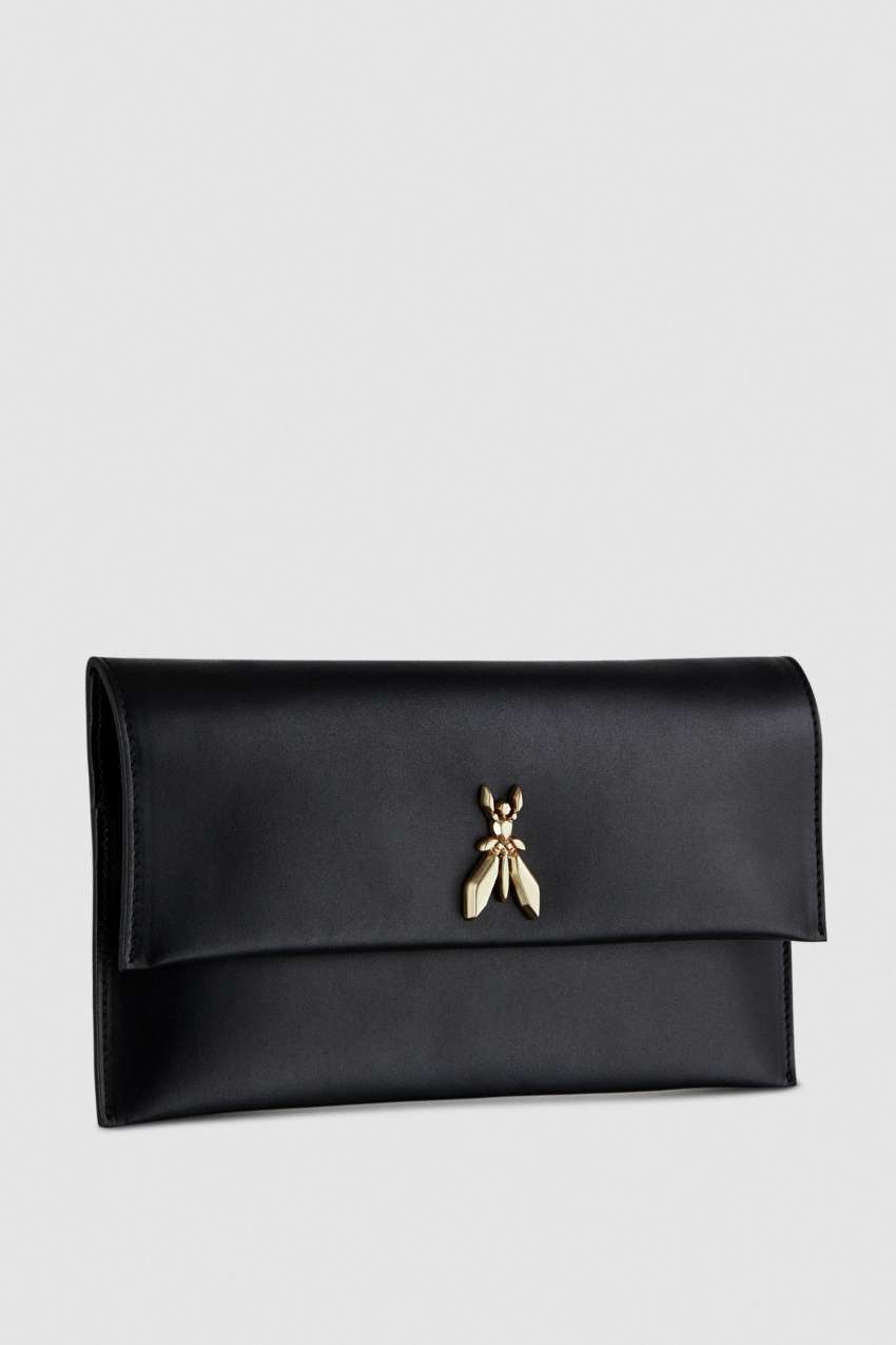 Pochette Fly in pelle con catena Nero Patrizia Pepe