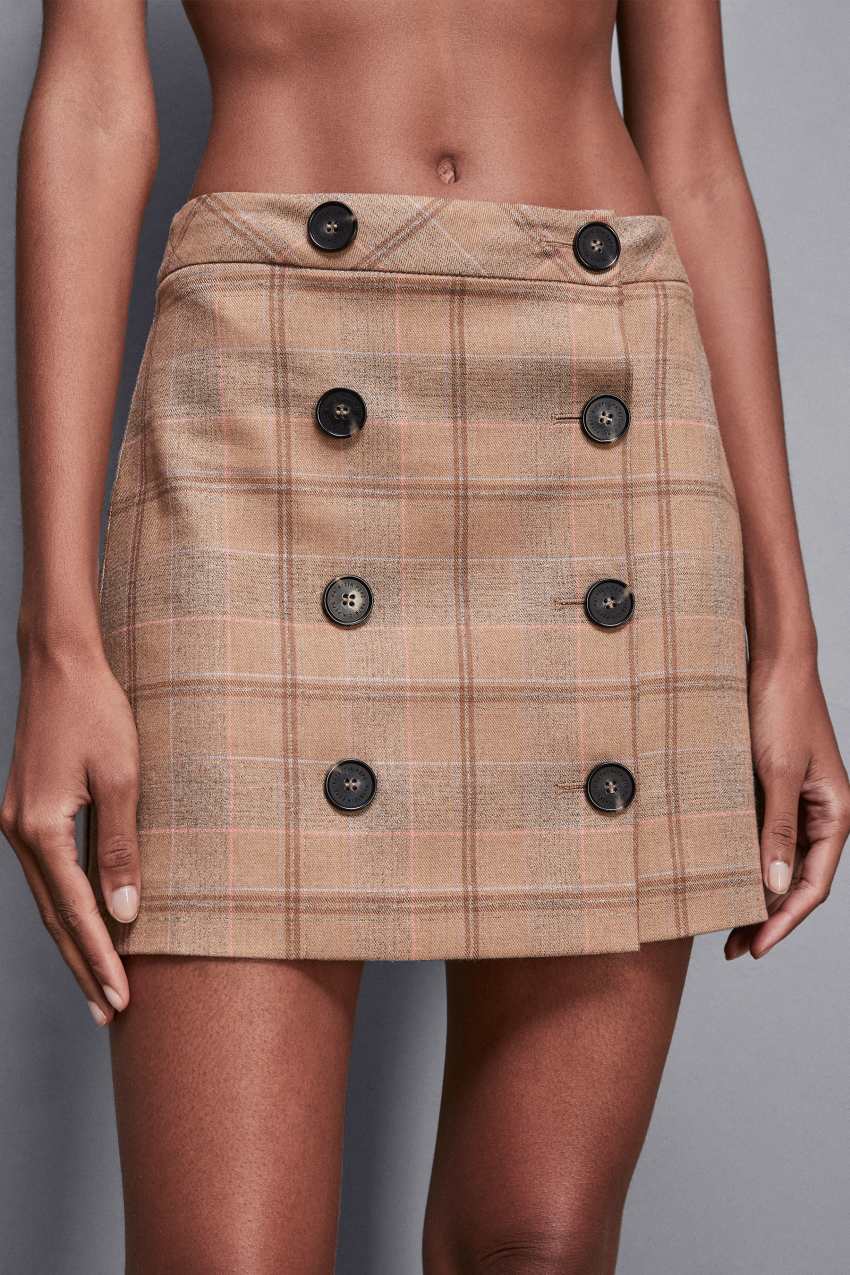Canvas mini wrap skirt Brown Patrizia Pepe
