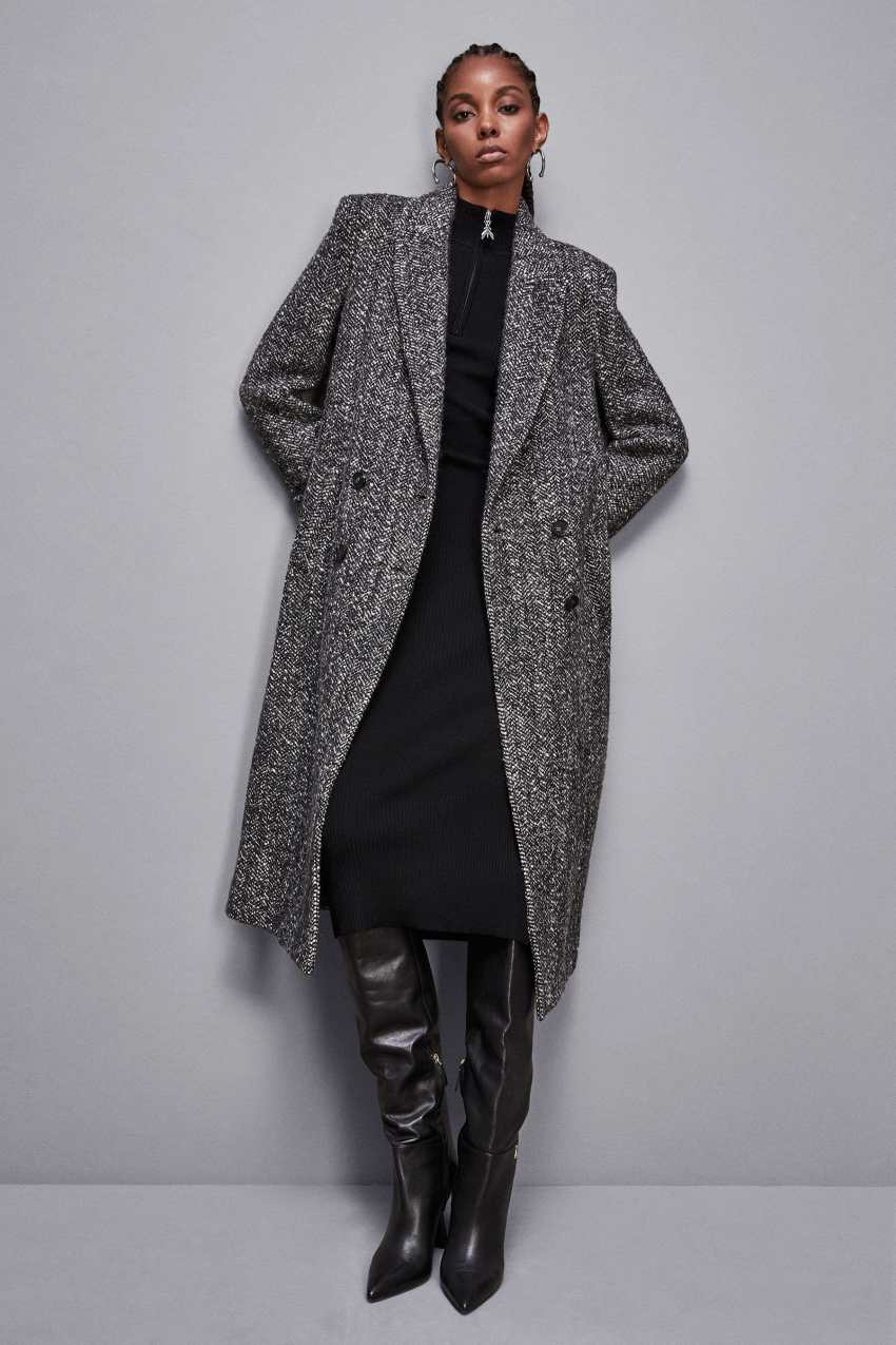 Coat with cloth belt Black Patrizia Pepe