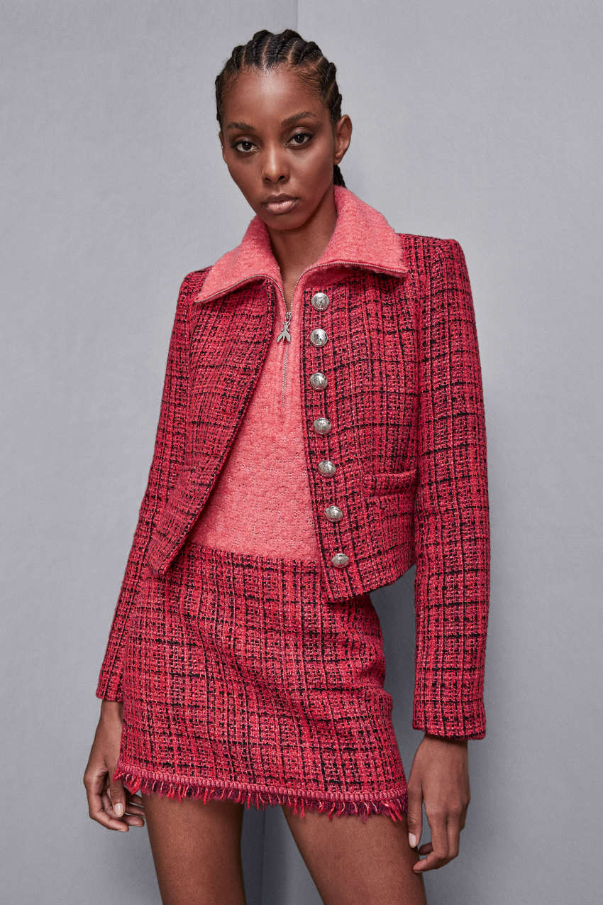 Red tweed blazer 2025