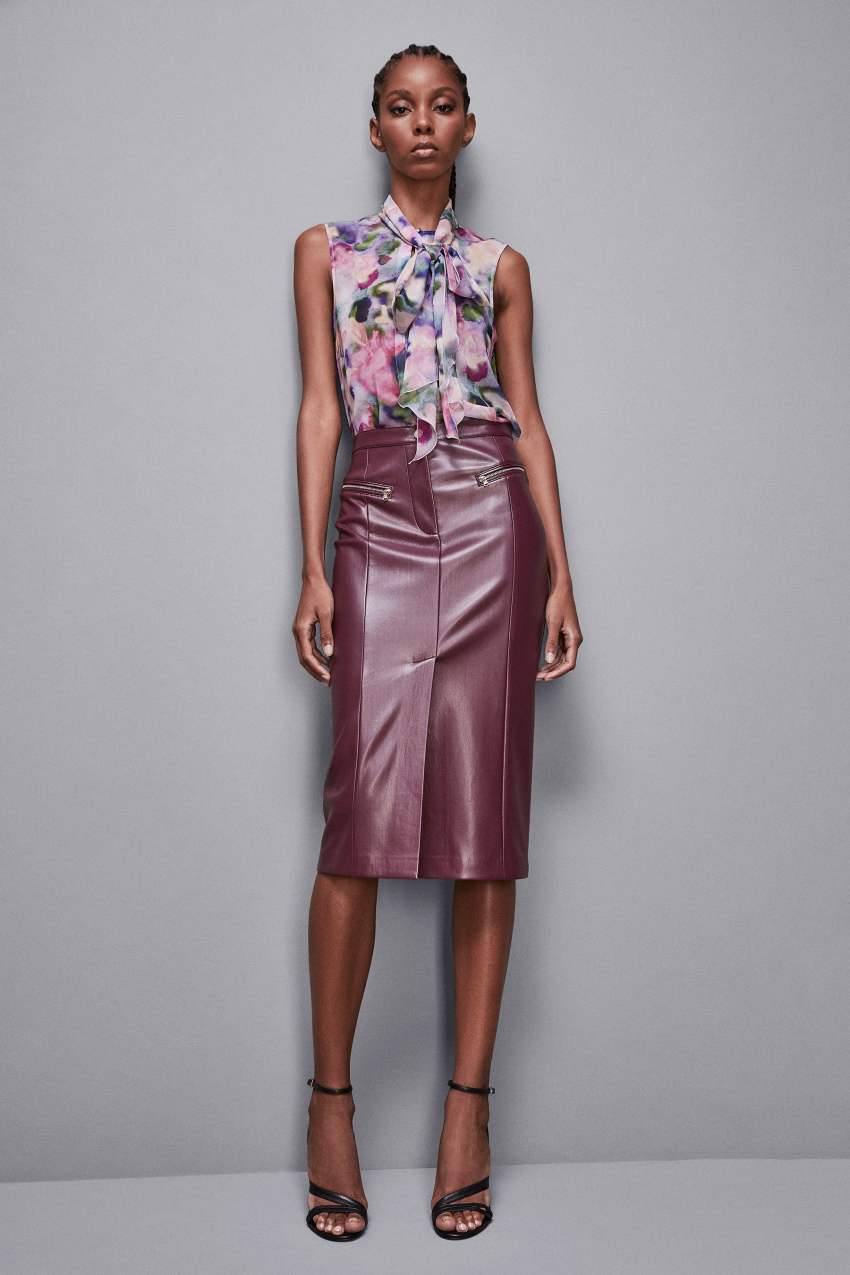 Gonna pelle patrizia pepe hot sale