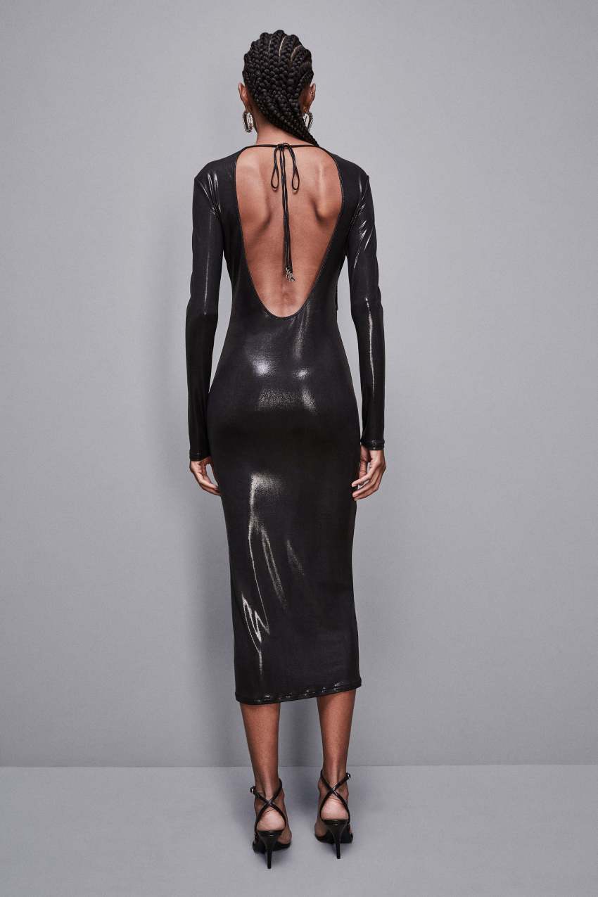 Robe moulante en jersey Essential Noir Patrizia Pepe