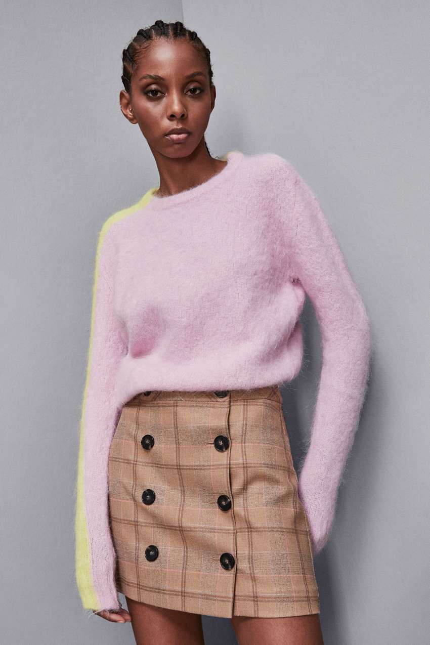Canvas mini wrap skirt