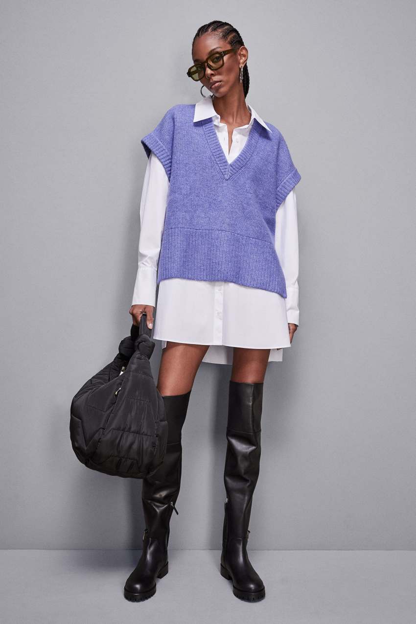 Sweater above shirt 2025