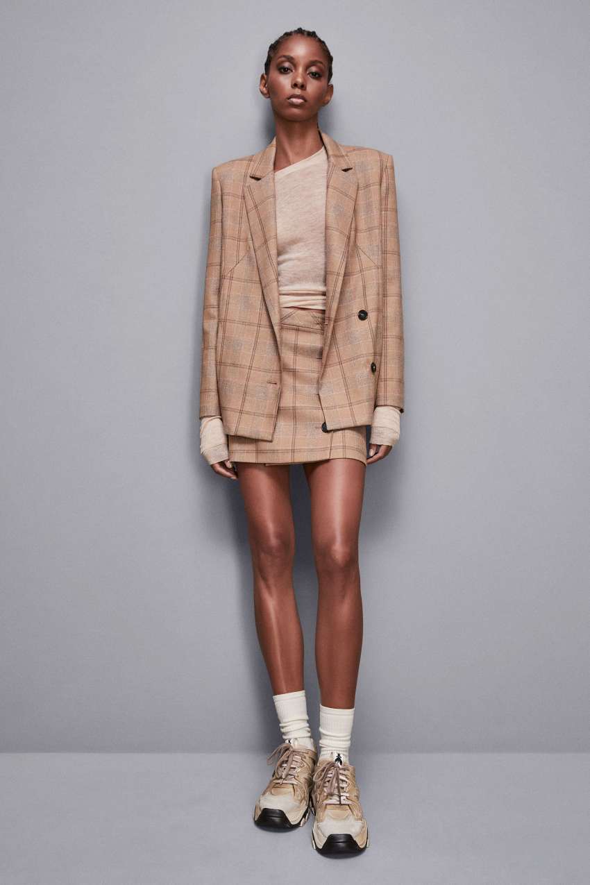 Blazer a carreaux Marron Patrizia Pepe