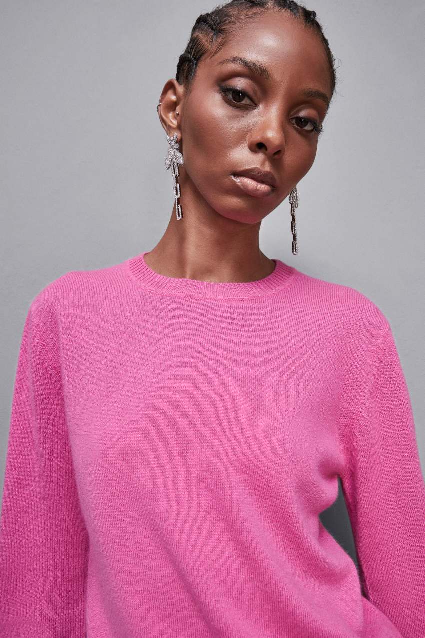 Pink cashmere jumper new arrivals