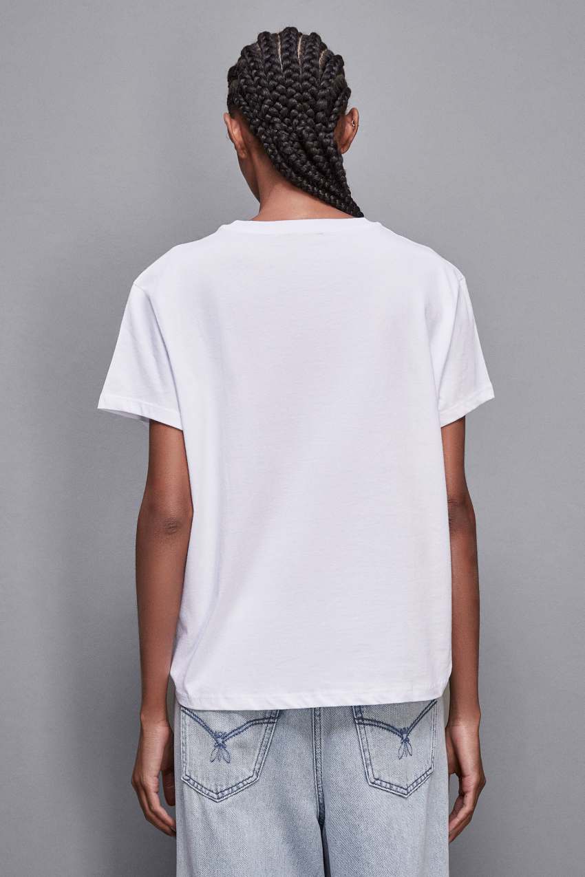 Tシャツ・カットソー PATRIZIA PEPE Woman T-Shirt Ivory 2M4458J291 B823 PATRIZIA PEPE - T-shirt lino ceramic ivory | STIMM