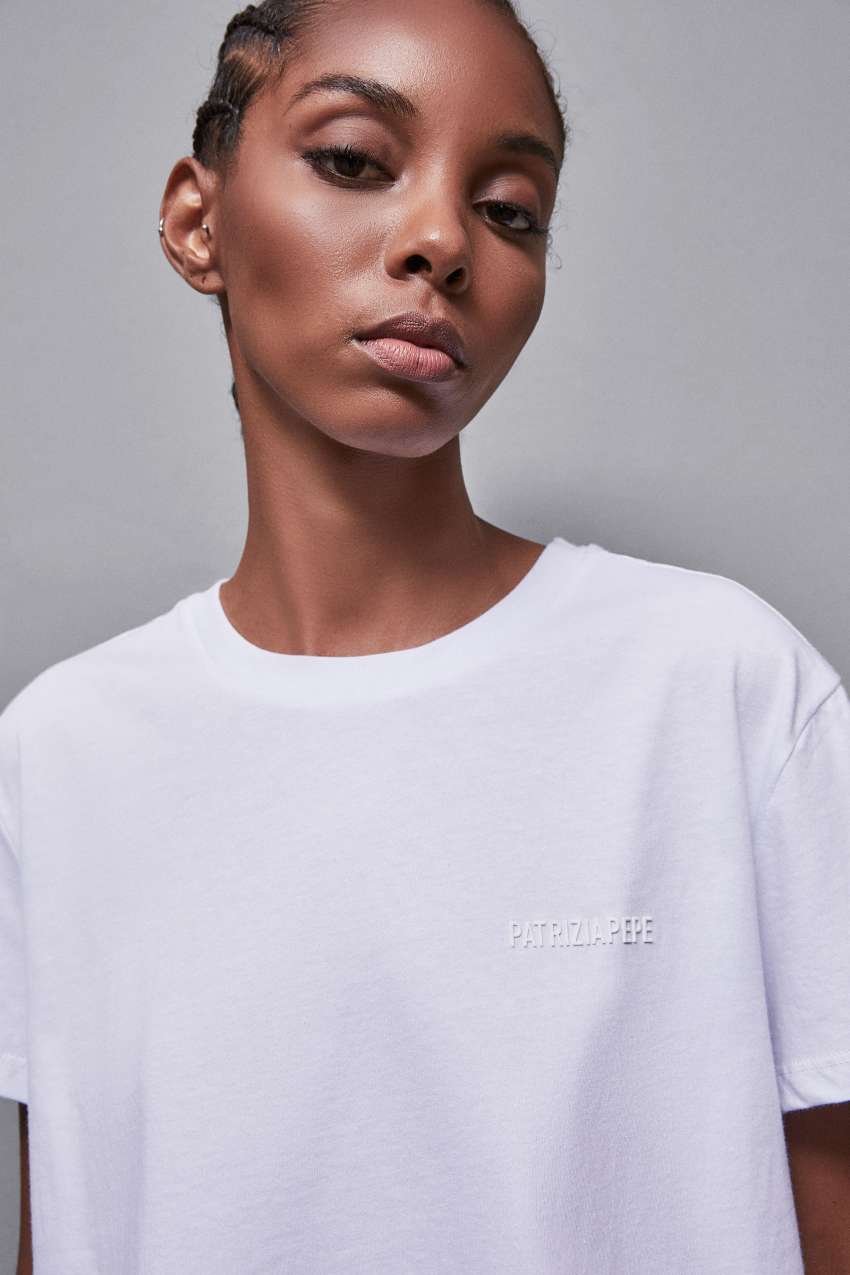 White cotton t shirt Patrizia Pepe