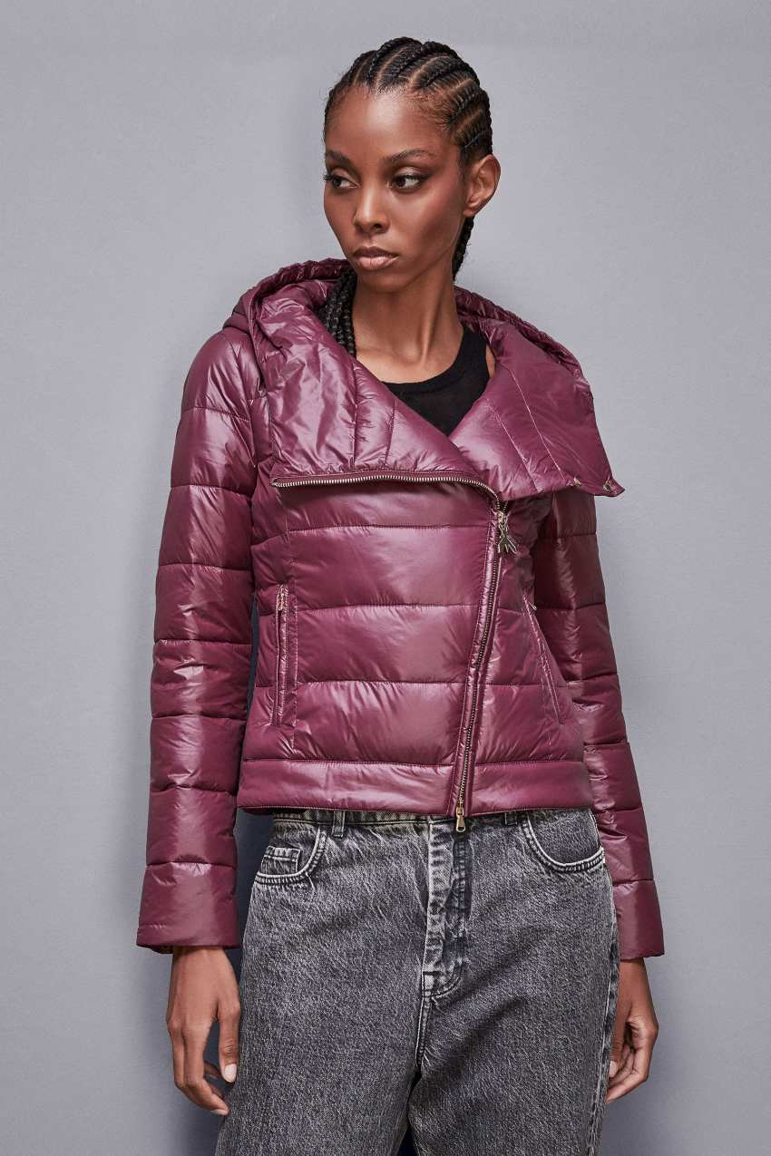 Nylon down proof hooded down jacket Patrizia Pepe