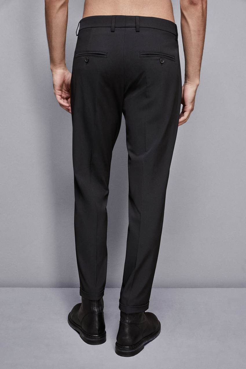 Pantaloni alla caviglia con zip Neri Patrizia Pepe