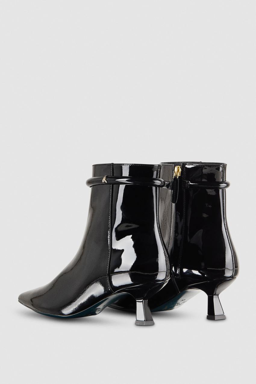 Tronchetti con zip in pelle Nero Patrizia Pepe