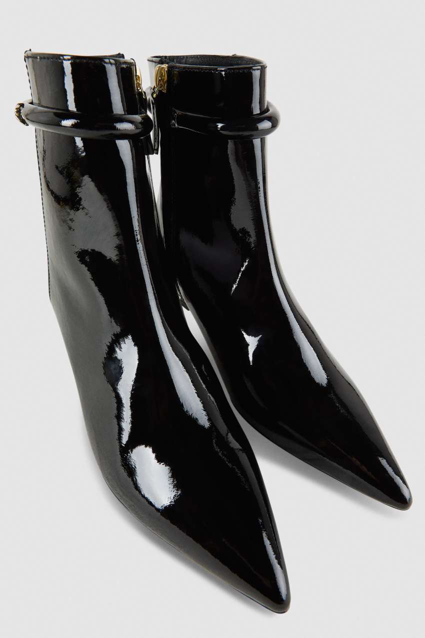 Tronchetti con zip in pelle Nero Patrizia Pepe