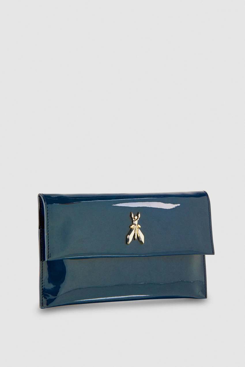 Clutch with chain shoulder strap Grey Patrizia Pepe