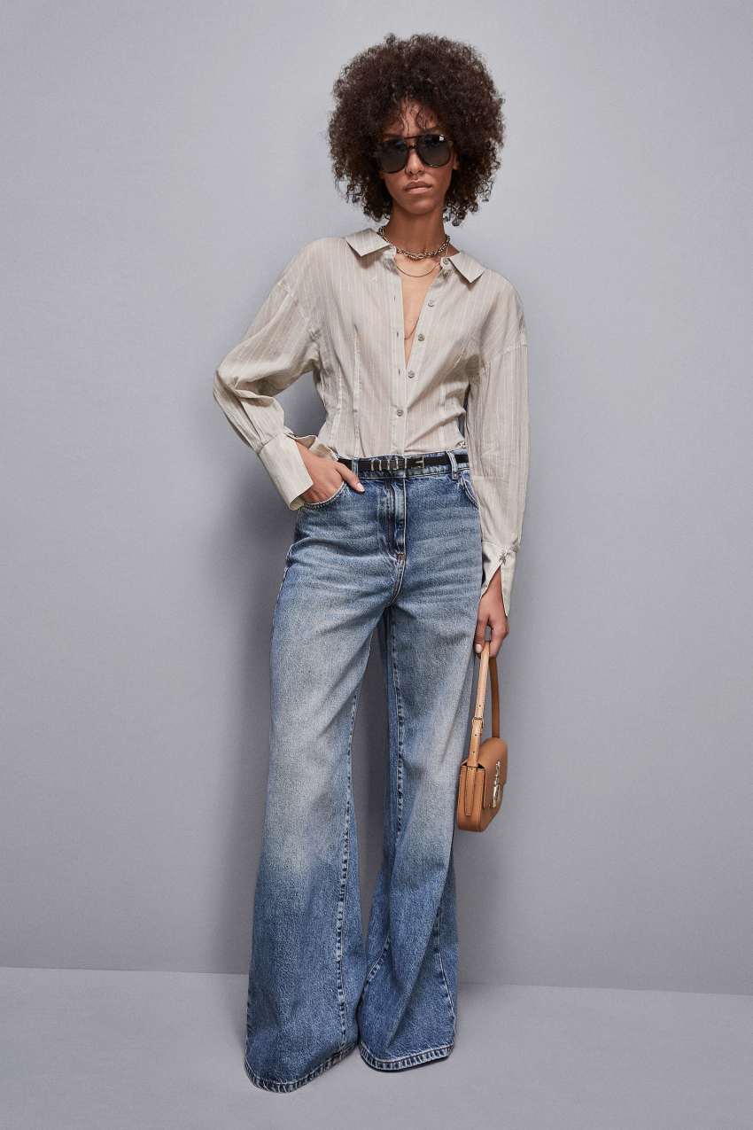 Low waisted wide leg jeans Blue Patrizia Pepe