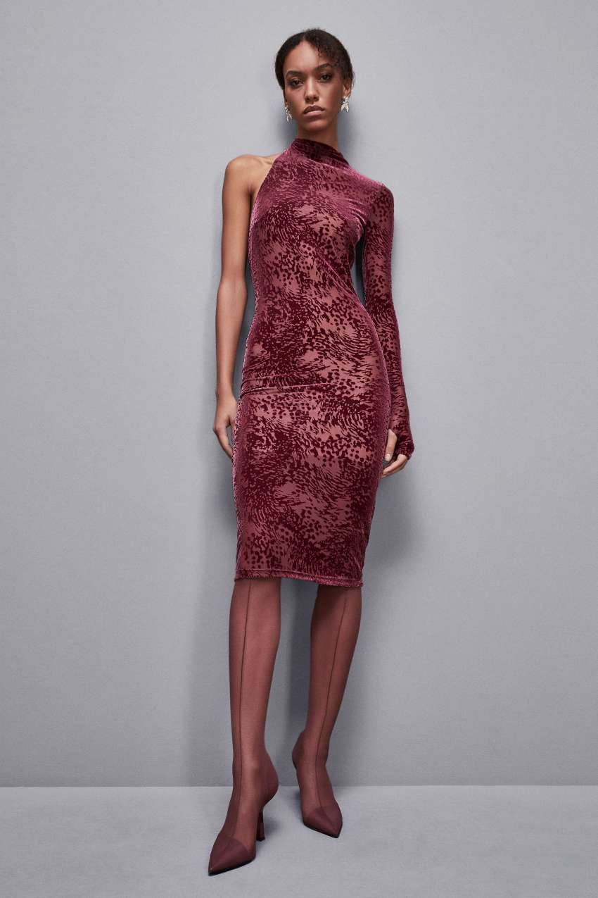 Robe asymetrique en jersey Rouge Patrizia Pepe