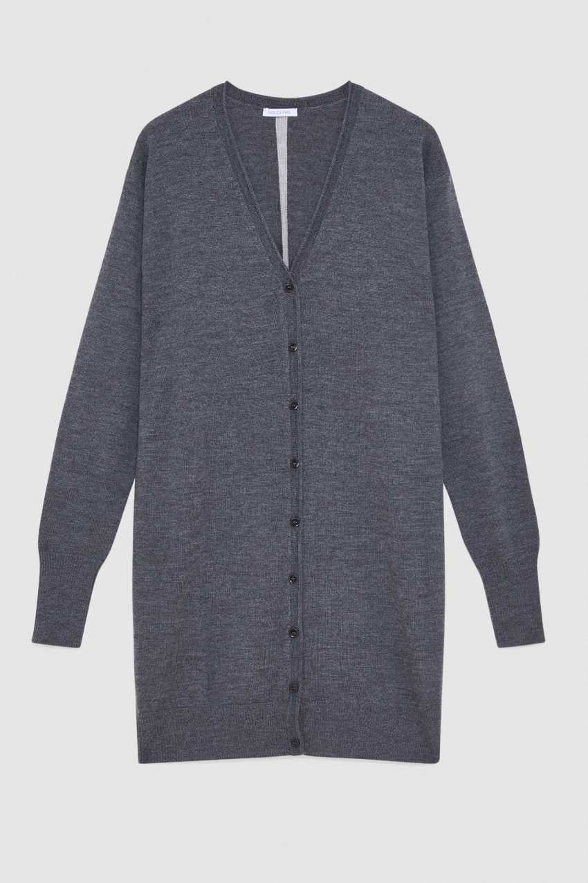 Maxi wool cardigan