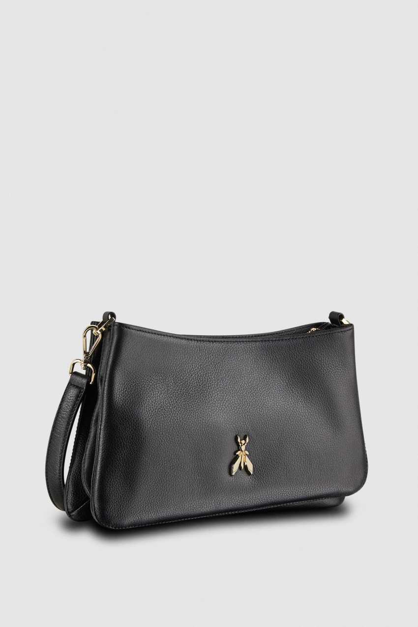 Leather bag with shoulder strap Black Patrizia Pepe