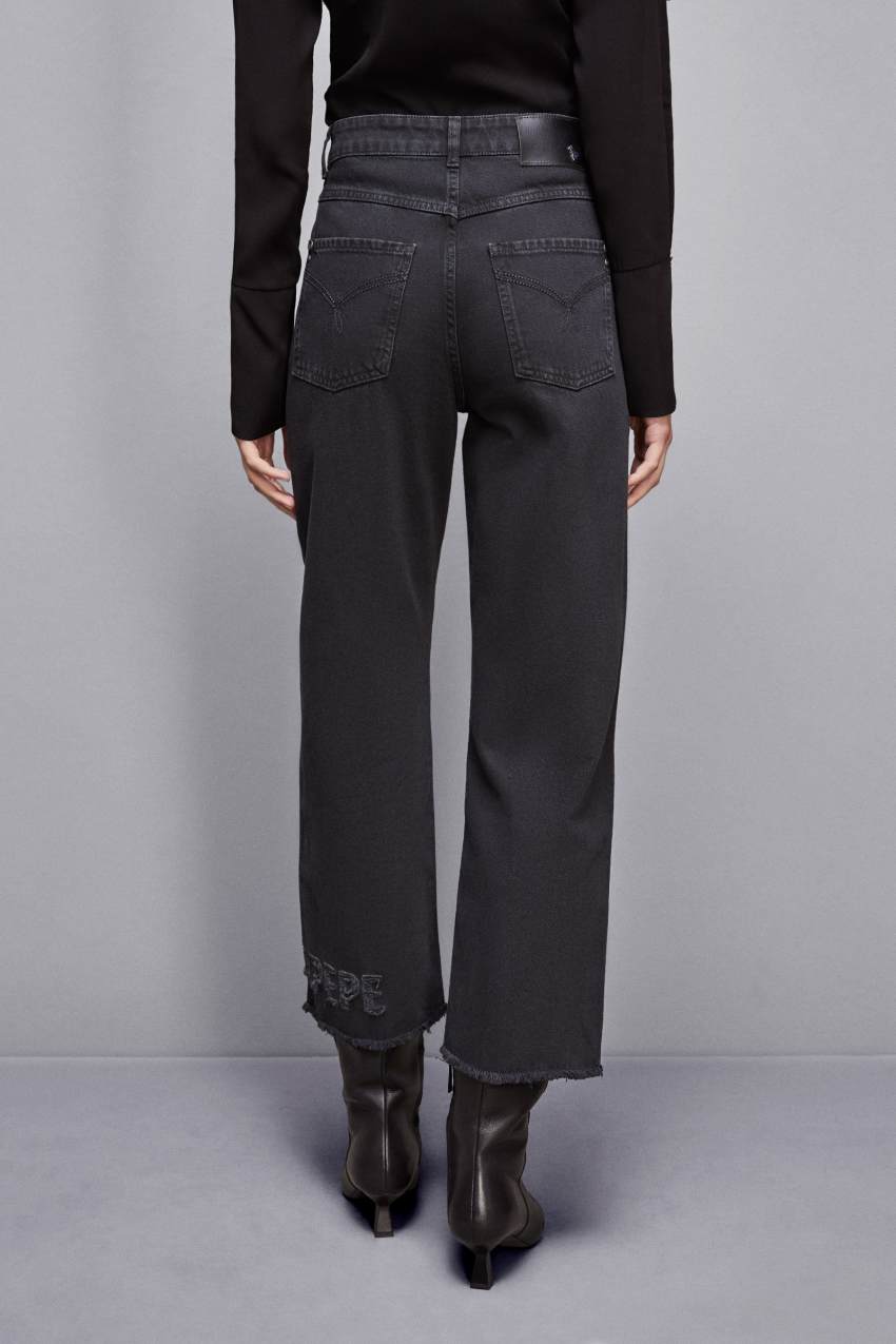 Denim cigarette fit pants