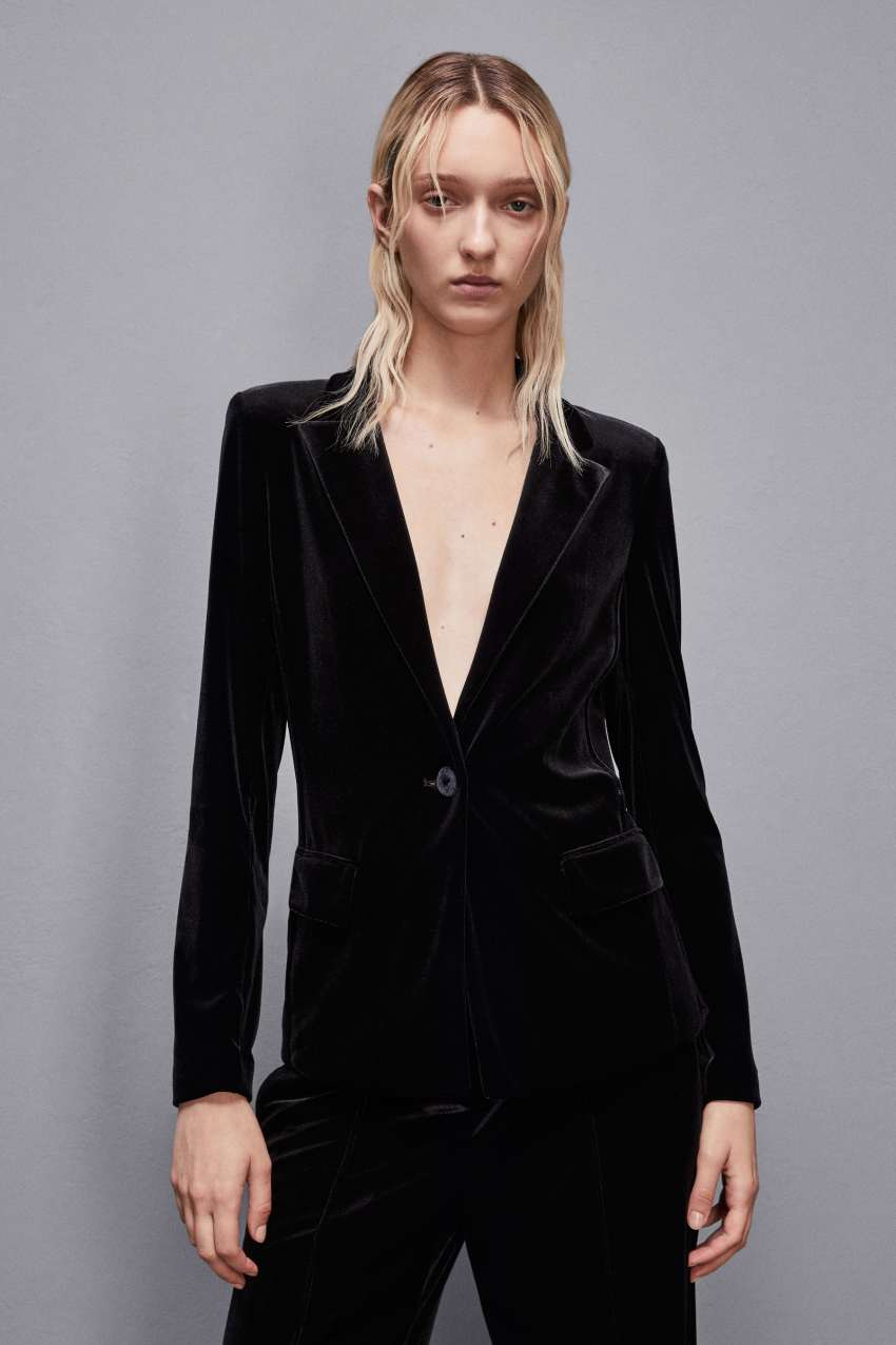 Velvet jacket sale top