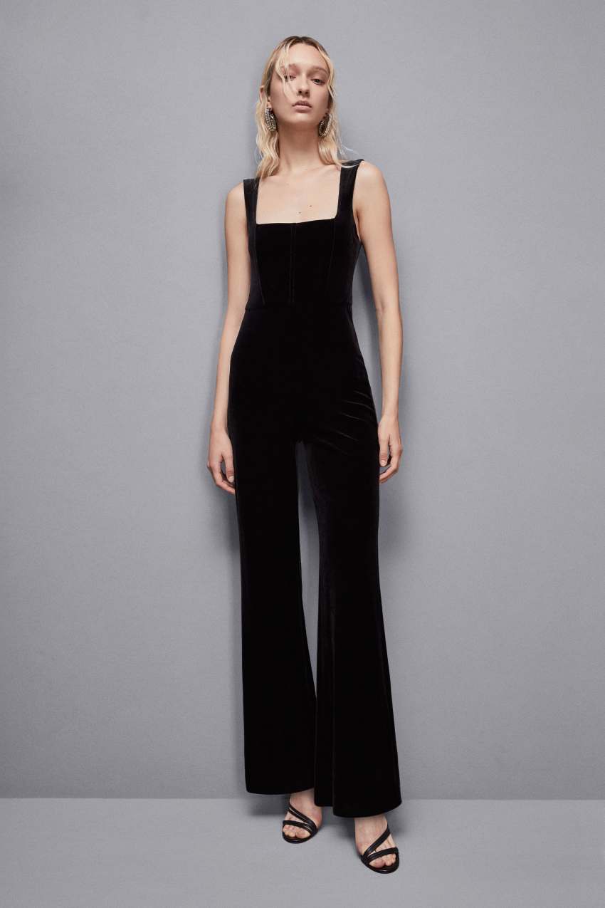 Bustier jumpsuit black cheap