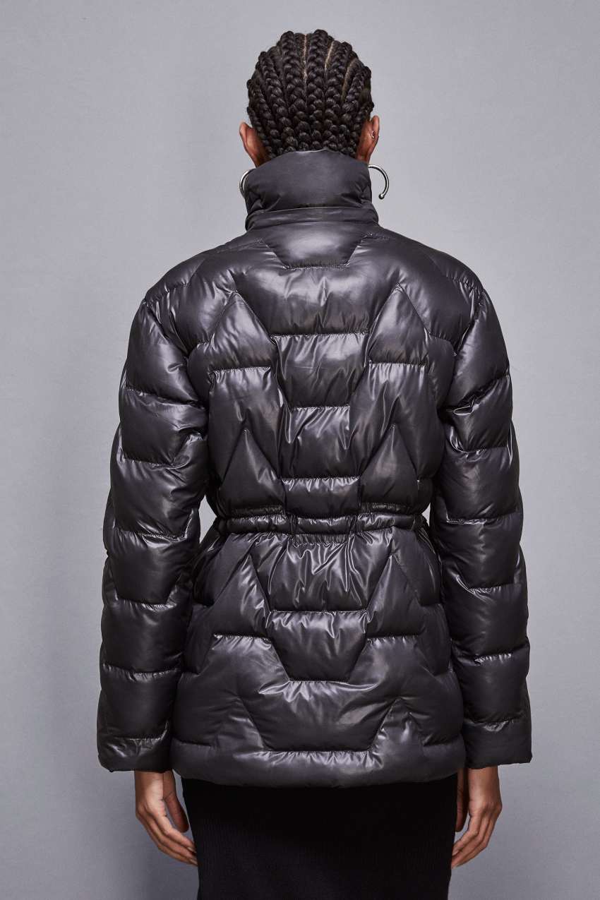 Quilted nylon down jacket