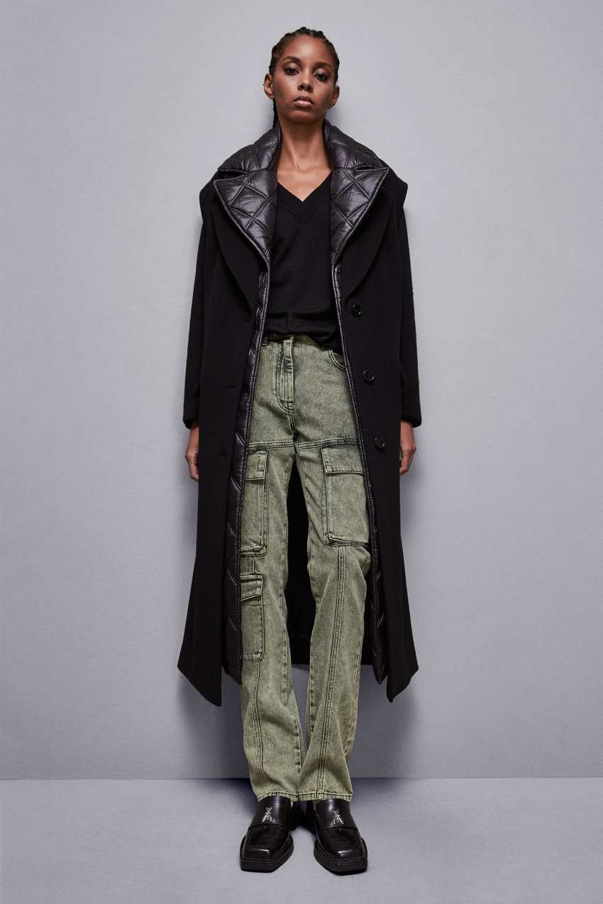 Patrizia Pepe Long Woolen Cloth Coat Nero Woman Size 40