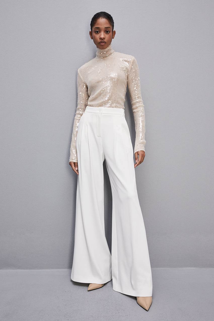 Maglia body in paillettes Beige Patrizia Pepe