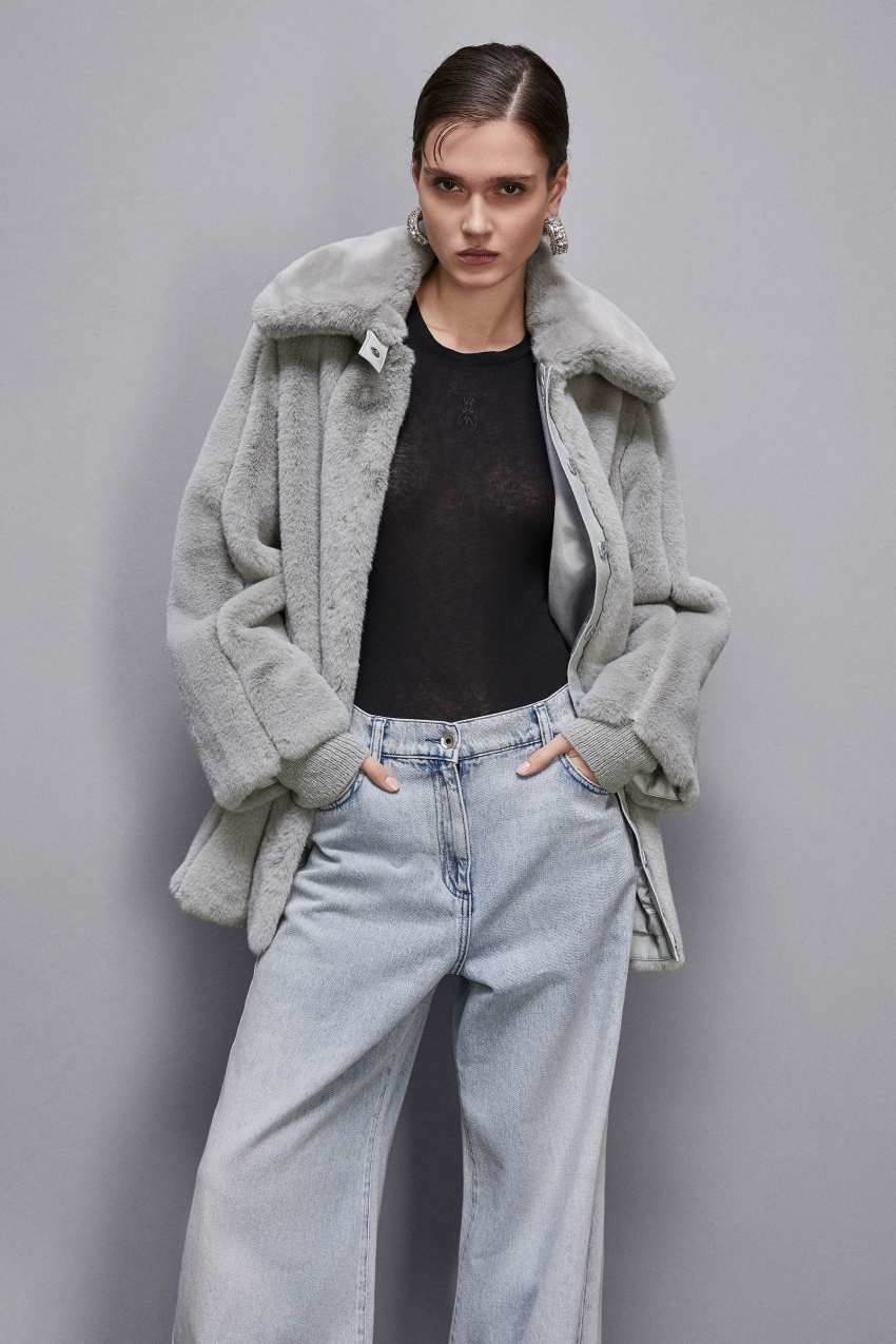 Grey midi coat deals