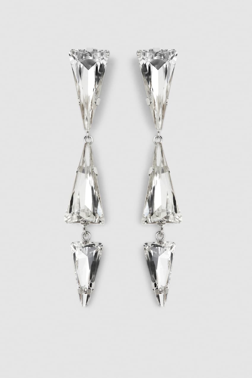 Orecchini in ottone con strass