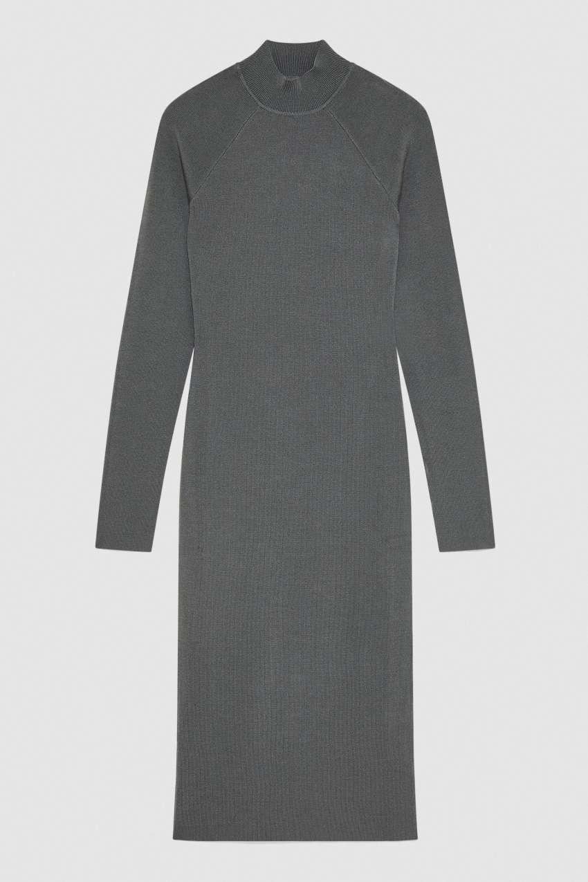 ワンピース theredthread S oval pleats dress gray THEREDTHREAD / ザレッドスレッド】S oval pleats dress